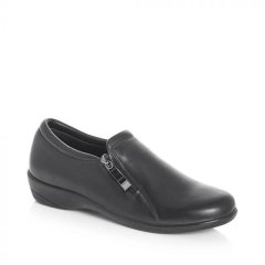 Green Cross women Navy Flat Zip-Up Walker