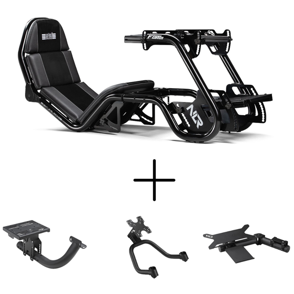 Next Level Racing F-GT Pro Formula and GT Racing Simulator Cockpit + Addons