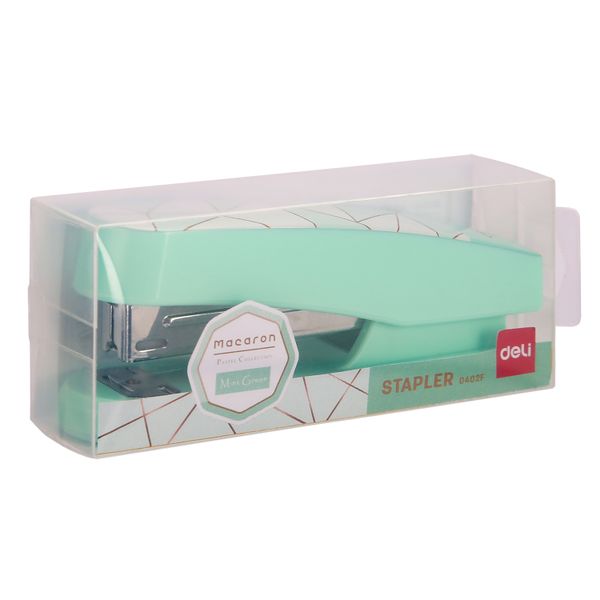 Deli Stapler 25 Sheets, Half Strip, Pastel Green/Pink/Blue colours