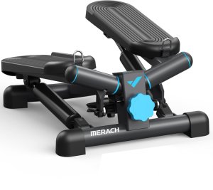 MERACH Mini Stepper Exercise Equipment with Resistance Bands for Full Body