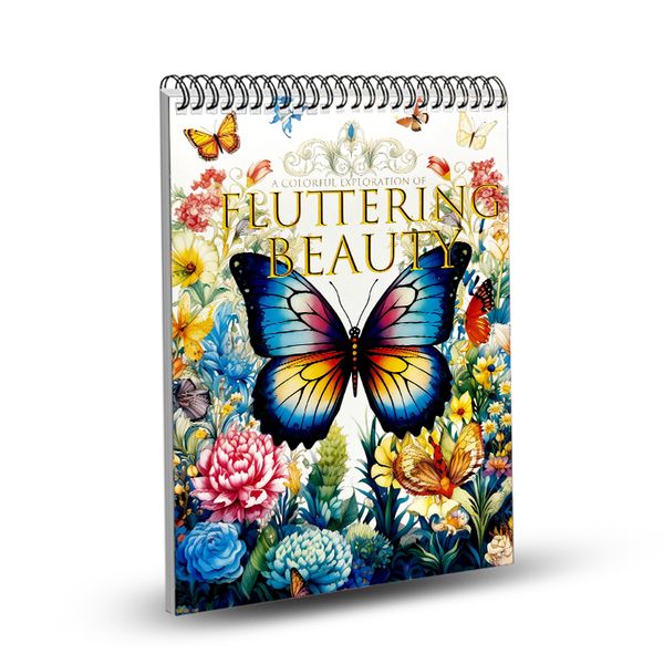 Dreamy Gradient Butterfly Coloring Book, 24 Gorgeous Patterns