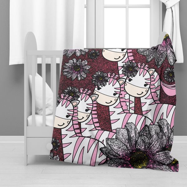 Pink Zebras Minky Blanket