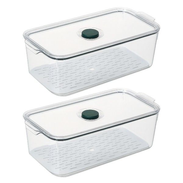 2 Pack - Refridgerator Storage Containers - Transparent