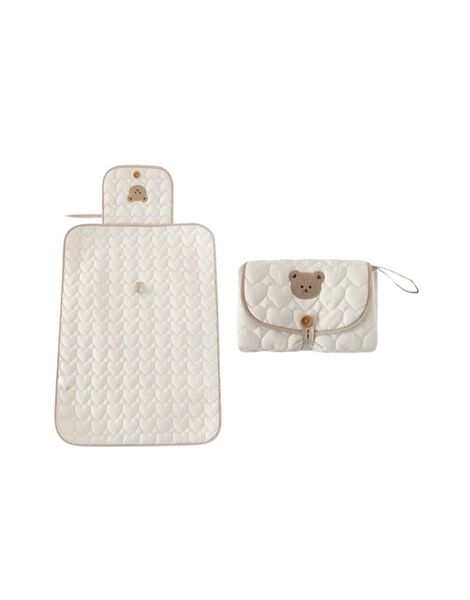 Portable Waterproof Diaper Changing Mat- Cream white