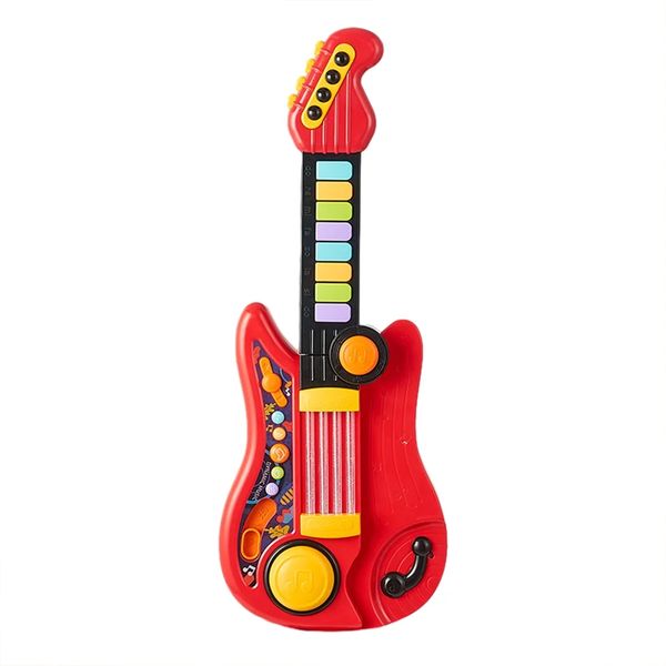 Toddler Folding Musical Electric Guitar Piano Keyboard Lights and Sound Toy
