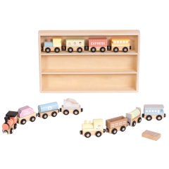 TookyToy Wooden Train Set - Pastel