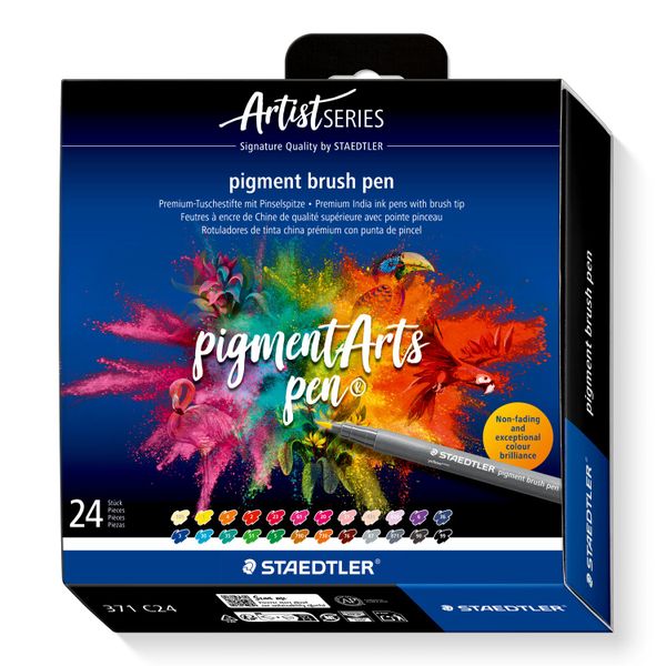 Staedtler Pigment Brush Pen 24pcs