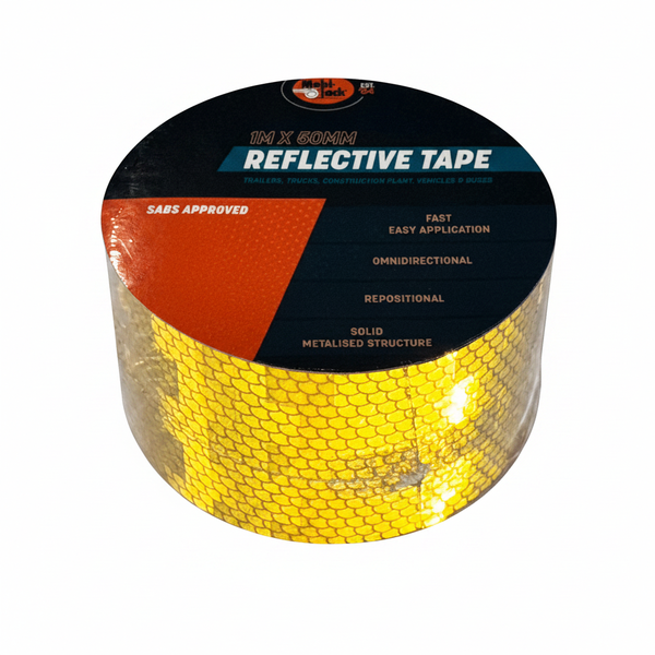 Mobi-Jack Reflective Tape 1m Yellow 50mm for Safety Marking
