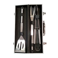 3 Piece Braai Set in Metal Carry Case - 100 Pack