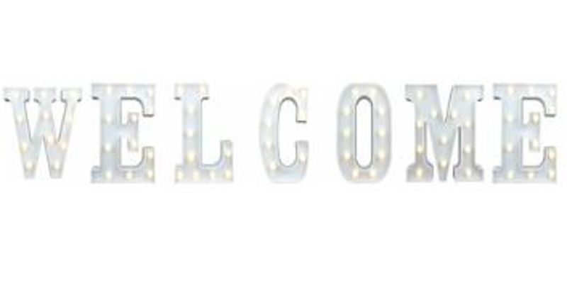 JP Portable LED Letter lights - WELCOME