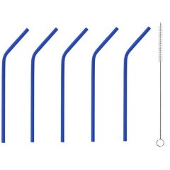 Eco Stainless Steel Drinking Straws - 5 Piece