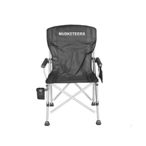 MUSKETEERS Folding Camping Chair 1 Pack - Heavy Duty Outdoor Chair
