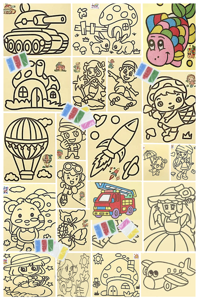 Peel, Pour, and Create! 20 Pack of Sand Art Cards for Artistic Fun!