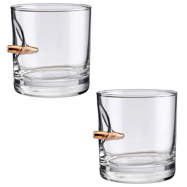Myso Whiskey Glass with Bullet - Non-Toxic High-Quality - Set of 2