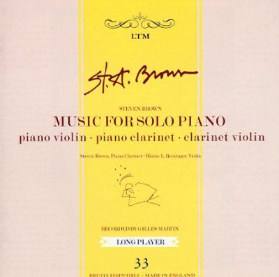 Steven Brown - Music For Solo Piano (CD)