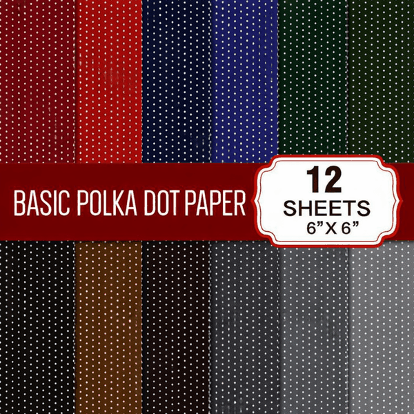 Retro Polka Dot Scrapbook Set - Multicolour