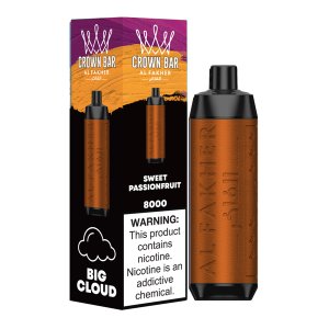 Al Fakher - Crown Bar 8000 puff disposable vape - Sweet Passion Fruit
