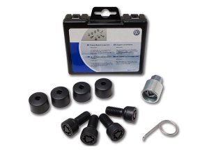 Volkswagen Genuine Wheel Lock Set - Siver