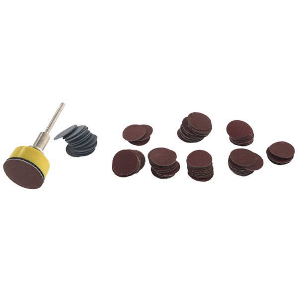 1 Inch 100 Pcs Sanding Discs Pad Kit Hook Loop Sander Backer
