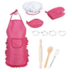 Pink Chef Set for Kids - 11 Piece