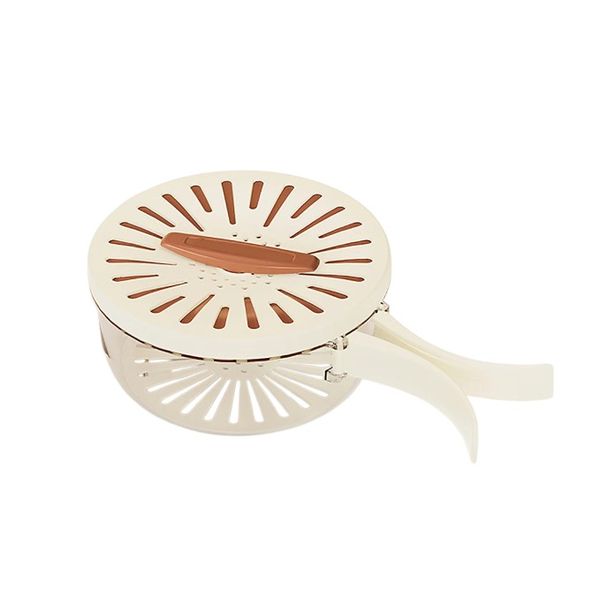 Draining Basket with Lid, Colander Strainer Bowl with Foldable Handles