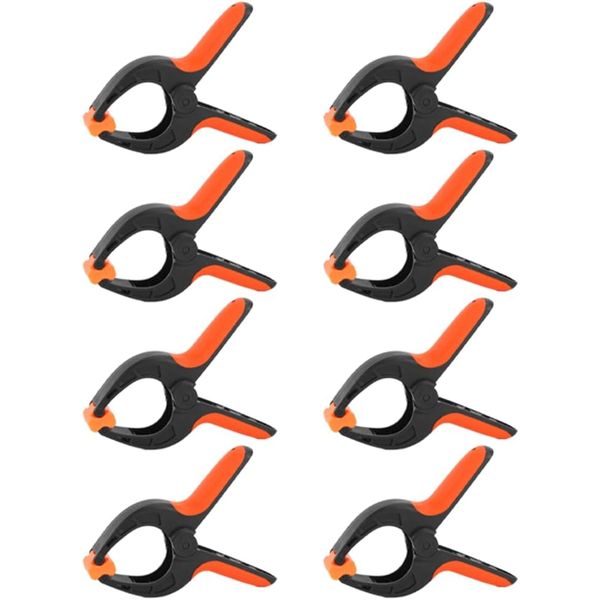 6-inch Ergonomic Nylon High Strength Spring Clamps Kit - 8 Piece