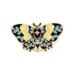 Lily &amp; Rose Blue &amp; Yellow Enamel Butterfly Brooch
