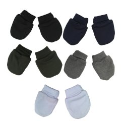 Baby Mittens Winter - Dty -5 Pack - Black, Navy, Olive, Grey &amp; White