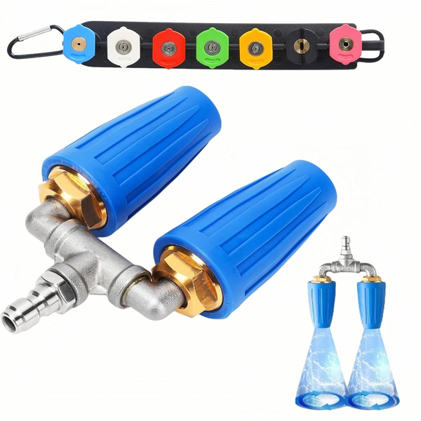 Dual Turbo Nozzle Pressure Washer 360 Rotating Turbo Nozzle