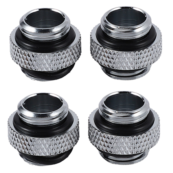 2Pcs G1/4 Mini External Thread Male Radiator Components Silver