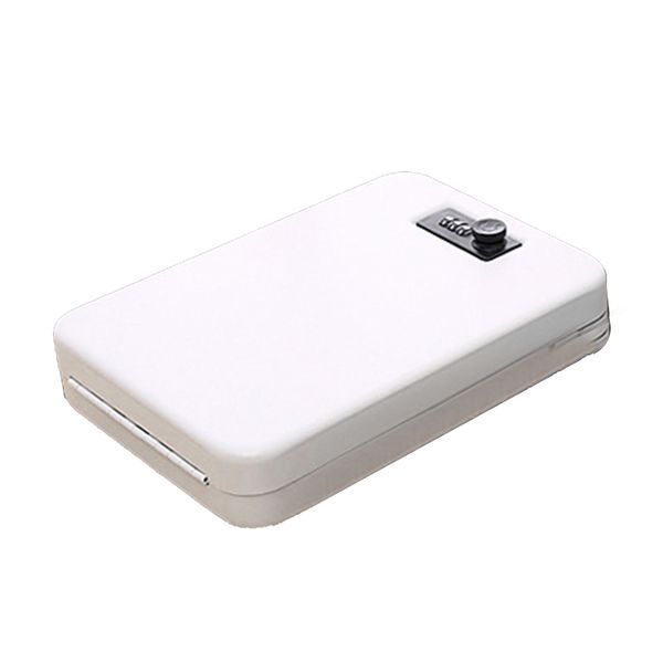 Portable Car Safe Box Large Capacity Anti-Theft Password Lock White