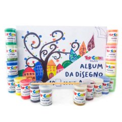 Toy Color - Complete Artist Painting Set - 16 Tempera Paints &amp; Drawing Pad