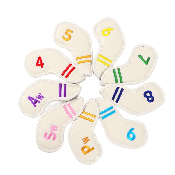 9pc PU iron covers white