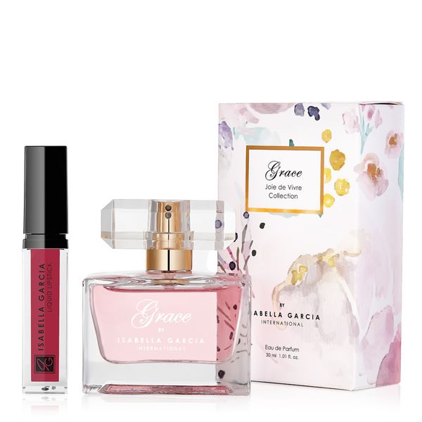 Grace Eau de Parfum with Luscious Lips Liquid Lipstick in Plum