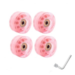 4-Piece 32 X 58Mm 82A Roller Skate Wheels With Bearings For Indoor