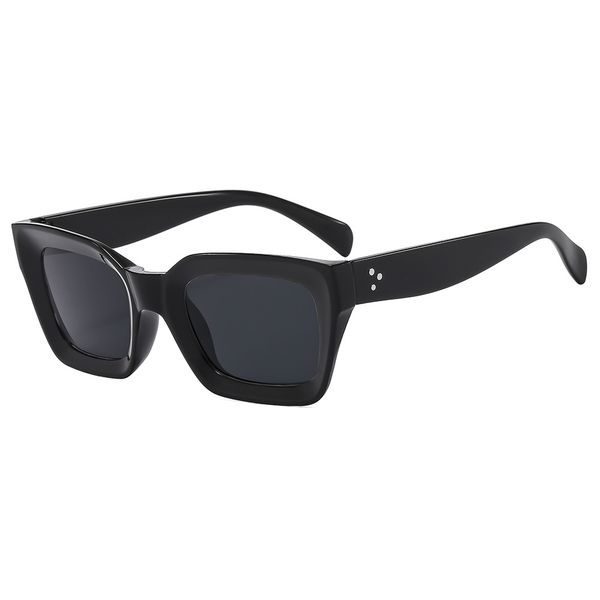 Oversized Square Frame Sunglasses - Black