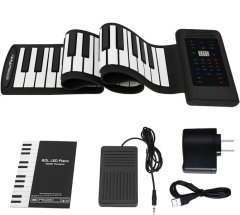 Digital Electronic Flexible Roll Up Foldable Silicone 16 Key Keyboard