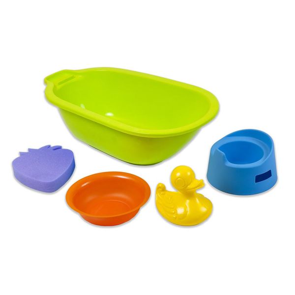 Miniland Dolls (Bathtub with Accessories Set - 5 Piece Set)