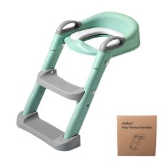 Mix Box Foldable Children Potty Training Toilet Seat Ladder Step with Pad