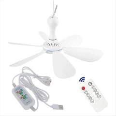 Silent 6 Leaves USB Powered Ceiling Canopy Fan with Remote Control Timing 4