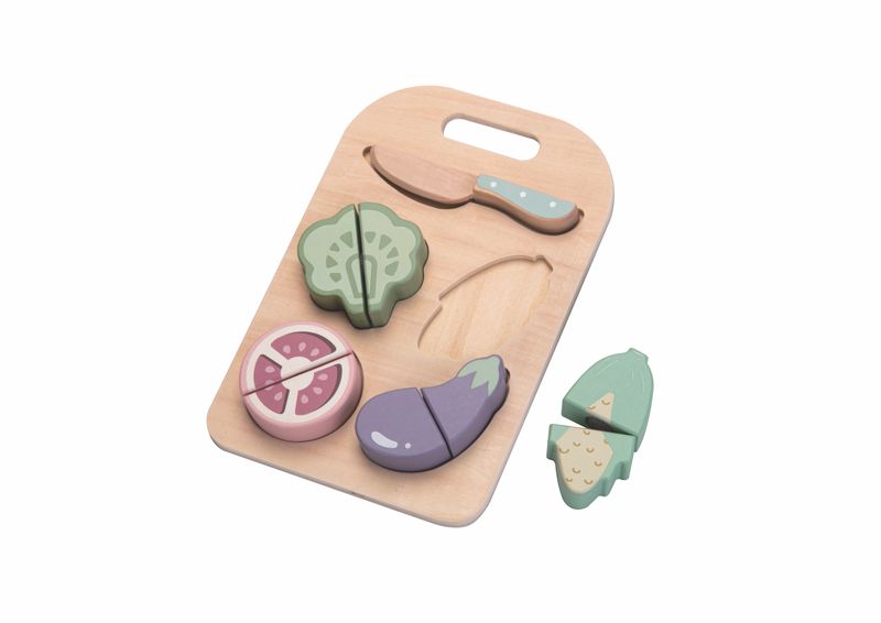 Wooden Play Cutting Vegetable 10-Pieces