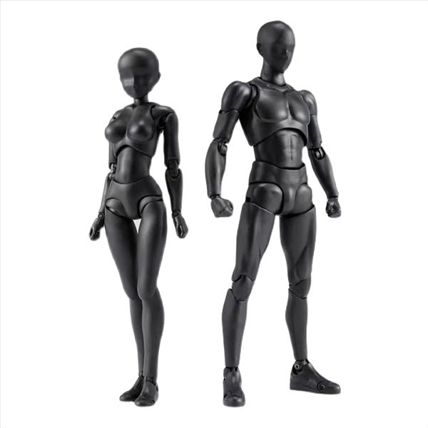 PVC Model with Box Figure Models (Female+Male,Black)