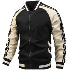 Men's Thin Splicing Loose Baseball Jacket Spring/Autumn