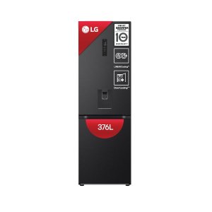 LG 376L Blck Bottom Freezer Fridge 70cm with Water Dispenser &amp; DoorCooling+