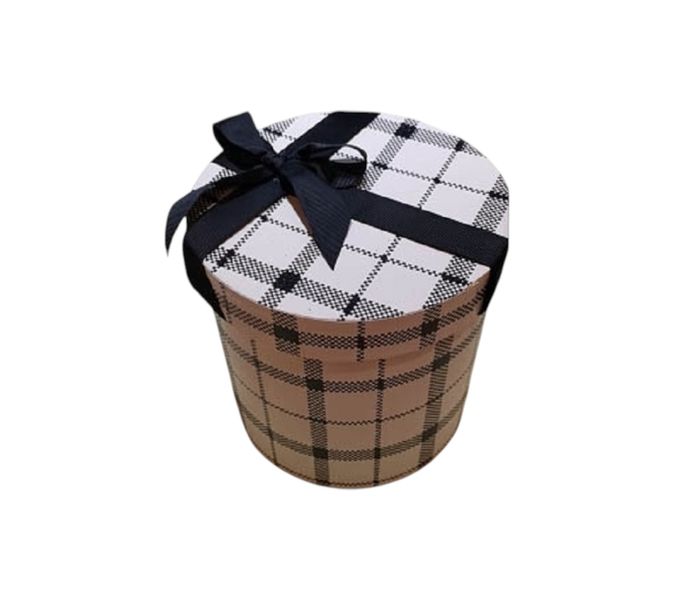 10-Piece Blue &amp; White Scotch Design Round Gift Box Set.