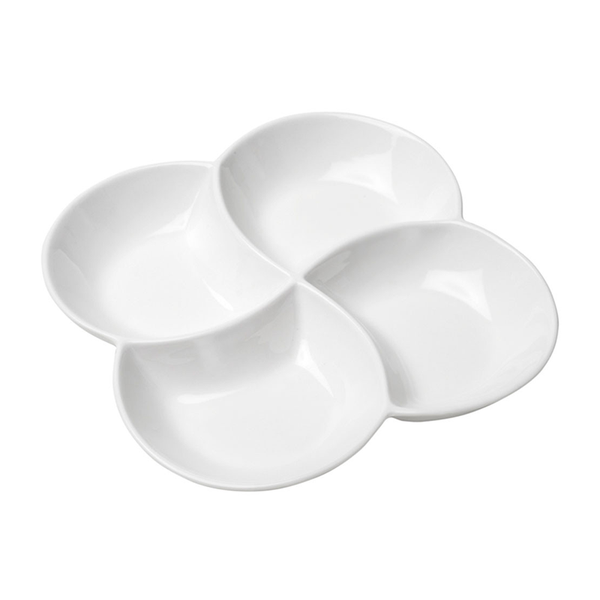 Divided Serving Ceramic Tray Plate - 26 x 3.8cm