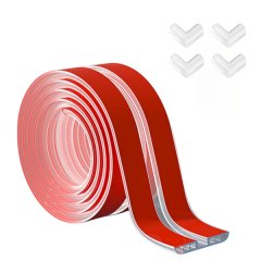 Furniture Corner &amp; Edge Protector - 4 Corners 5m Transparent Silicone