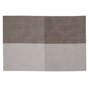 George &amp; Mason - Brown Monochrome Colourblock Placemats - Pack of 4