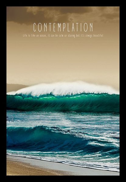 Contemplation Poster with Black Frame