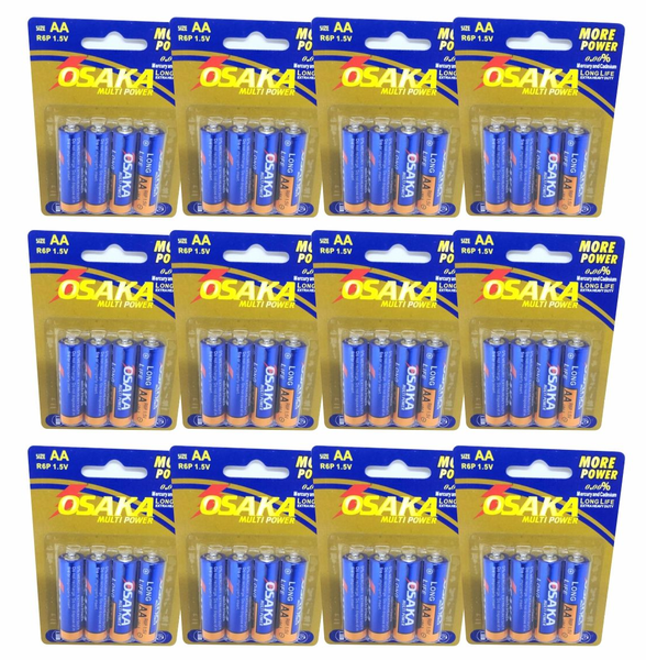 1.5V AA Multi More Power Long Life Battery - ( R6P-48 Pack )